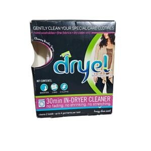 New Dryel 30min In-Dryer Cleaner Booster 2 Loads Kit Breezy Clean Dry Clean